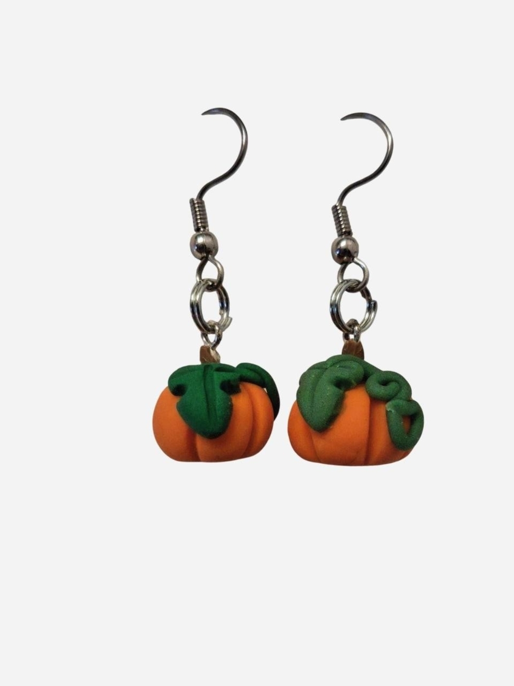 Handmade Polymer Clay Pumpkin Dangle Earrings Cute Fall Autumn Jewelry New